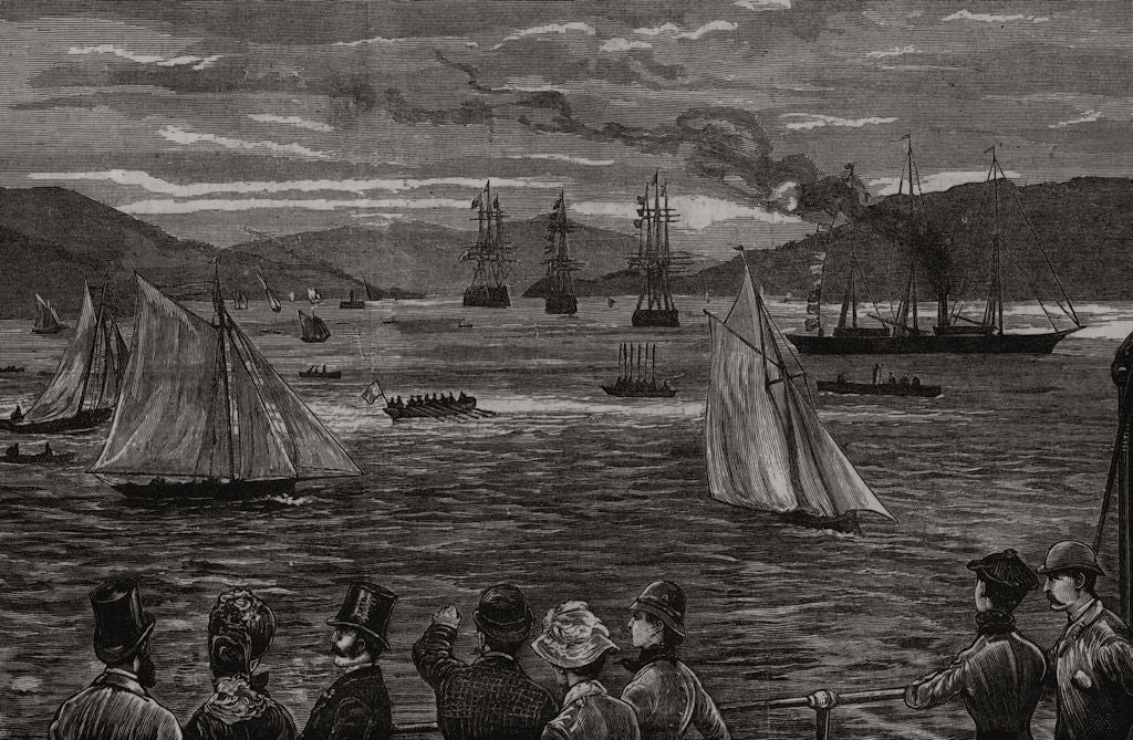 Duke Of Edinburgh's visit to the Clyde training-ship Cumberland. Scotland 1881